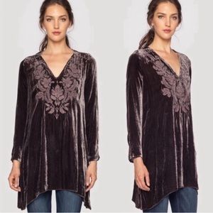 Johnny Was velvet tunic. Size L great condition